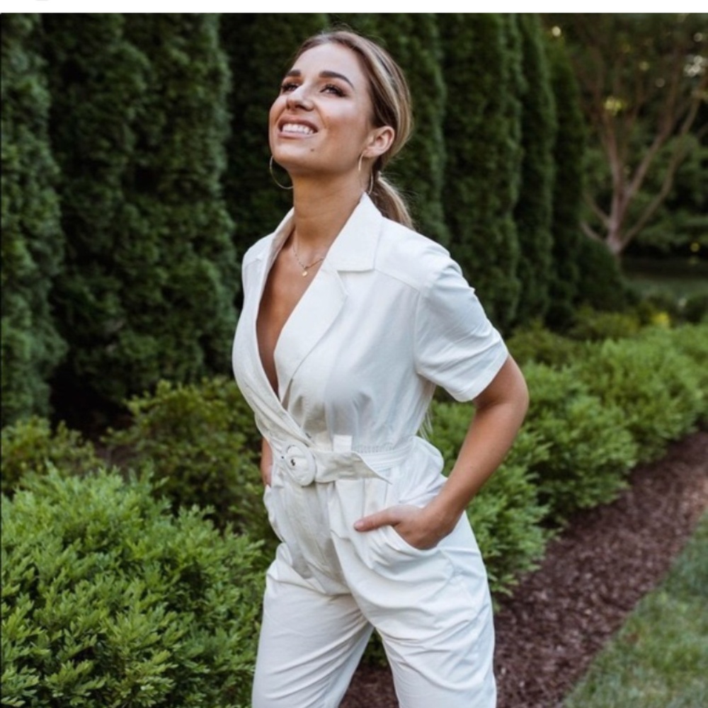 Kittenish Daddy’s little Rich girl White Jumpsuit